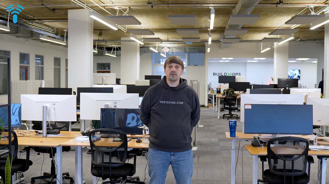 Ubiquiti network hardware deployment inside the BuildOps corporate office